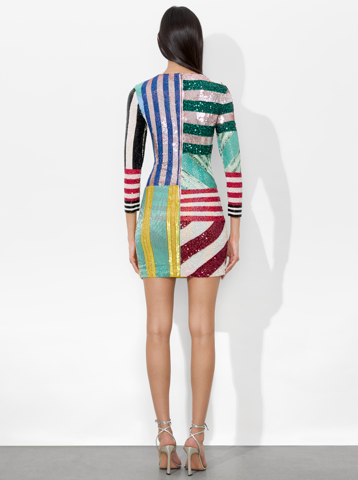 DELORA MINI DRESS - SORBET STRIPE image 2 - Alice And Olivia