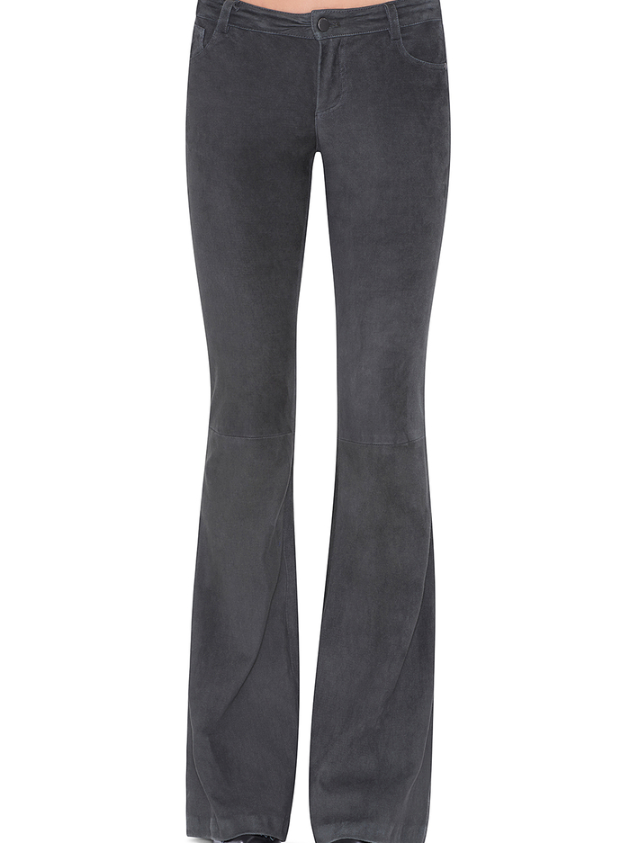 SUEDE BELL PANT - CHARCOAL image 3 - Alice And Olivia