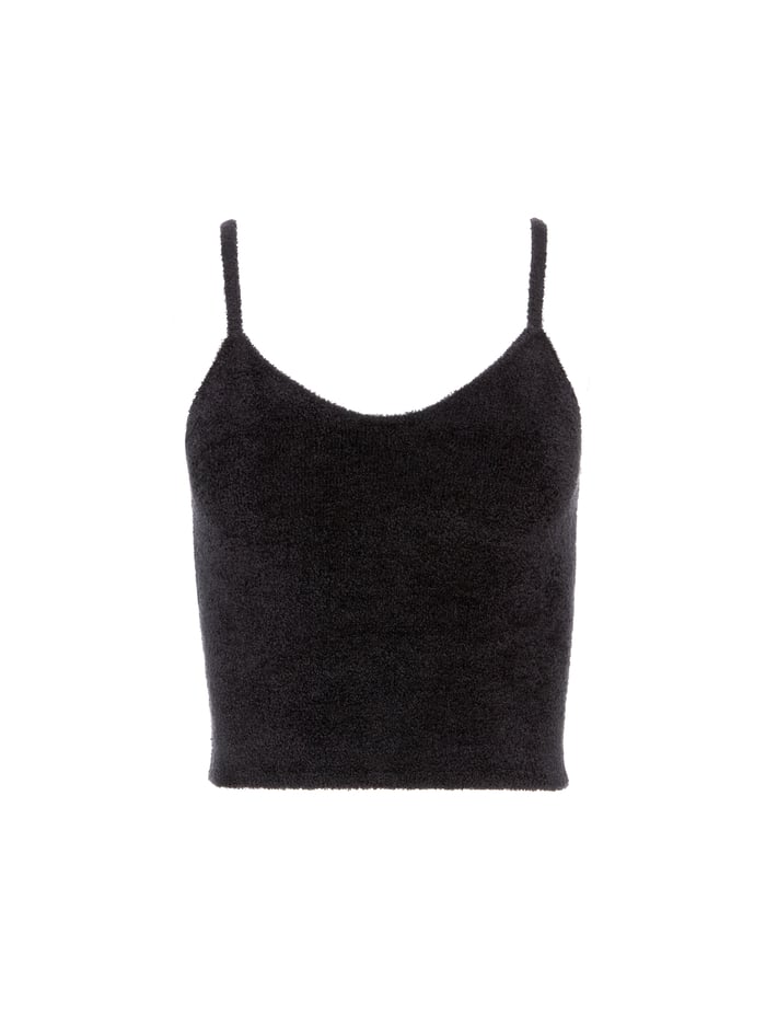 RHEA FUZZY CROPPED TANK - BLACK image 6 - Alice And Olivia