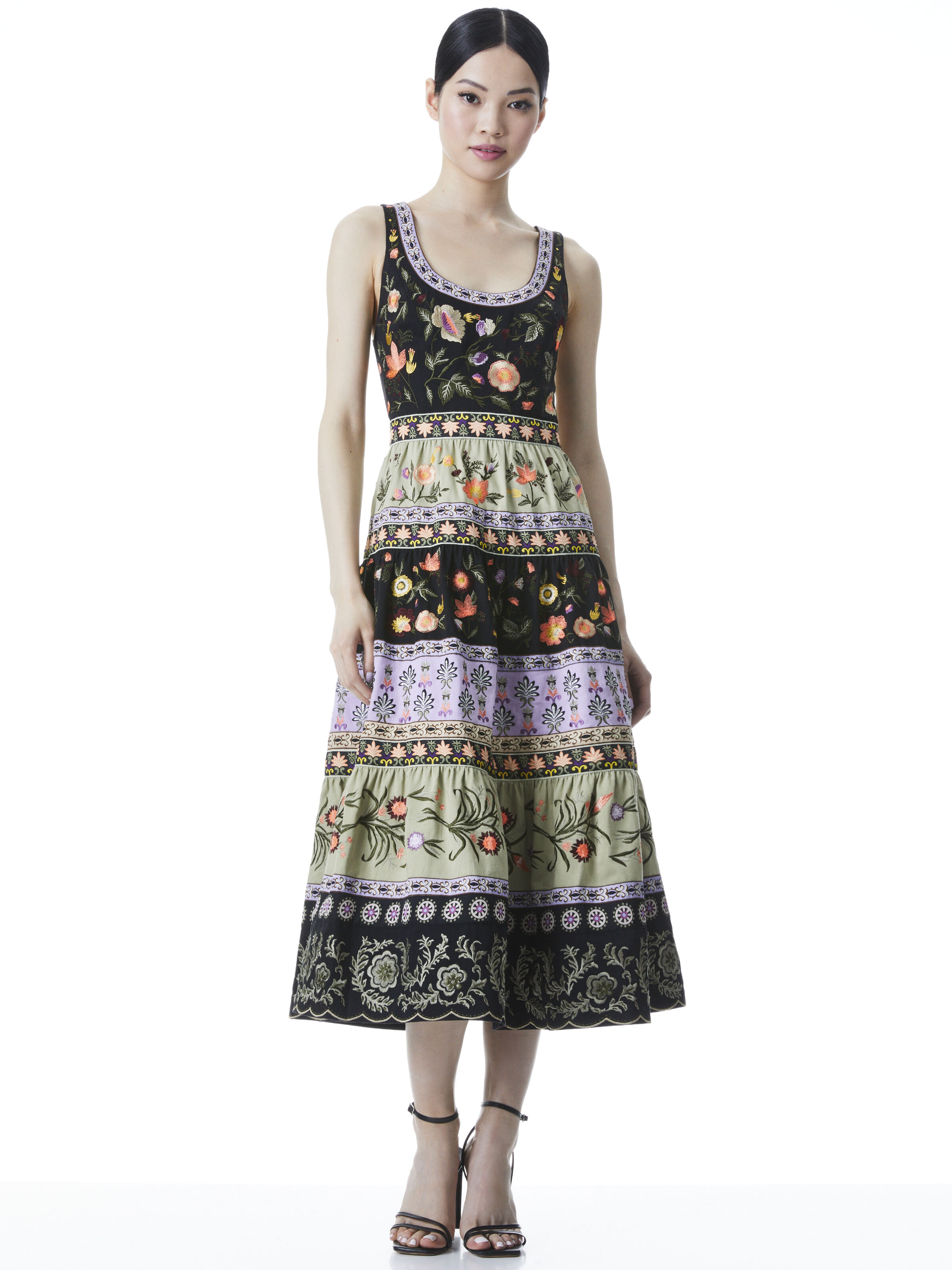 alice and olivia embroidered dress