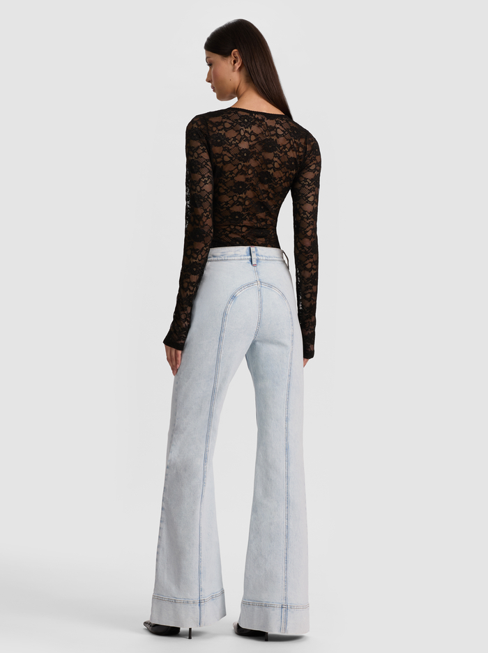 TEAGAN LACE BODYSUIT - BLACK image 2 - ALICE + OLIVIA