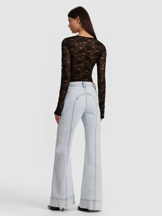 BLACK-TEAGAN LACE BODYSUIT