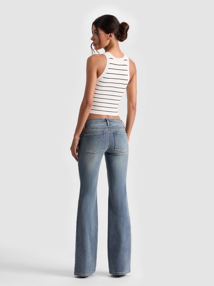 BELLA LOW RISE JEAN - ALBERTINE BLUE image 2 - Alice And Olivia