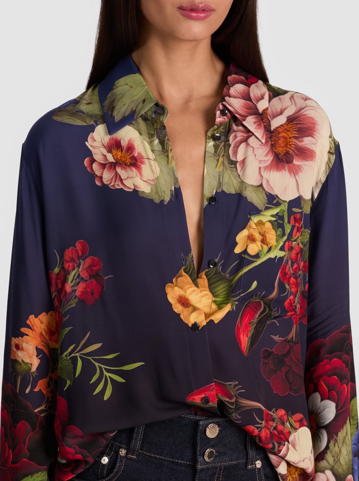 FINELY OVERSIZED BUTTON DOWN - MAGIC GARDEN GRADIENT image 3 - Alice And Olivia