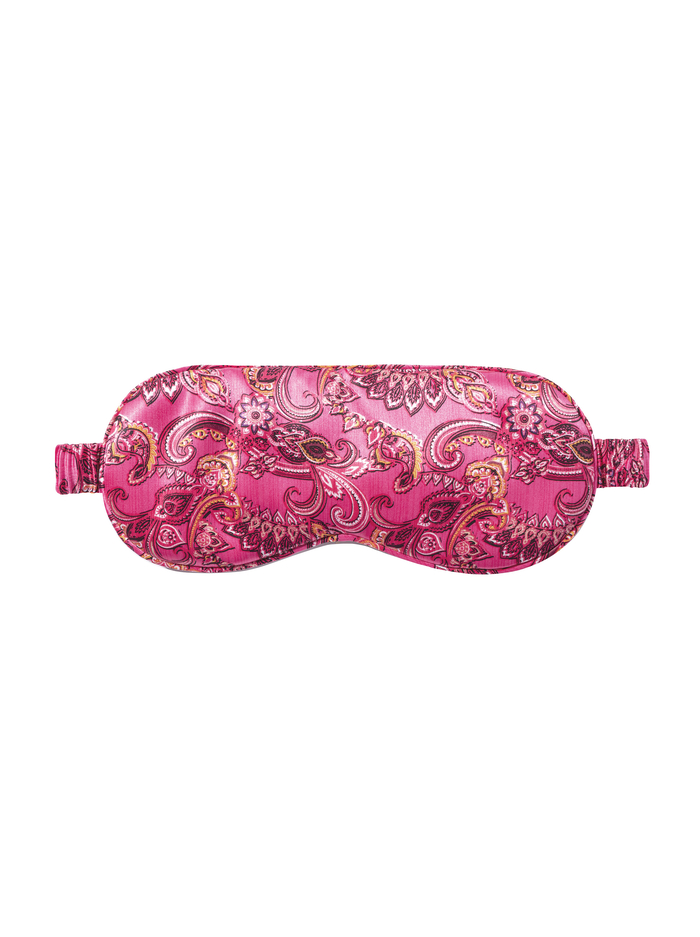 A+O X SLIP SILK SLEEP MASK - SPRING PAISLEY FRENCH ROSE - Alice And Olivia