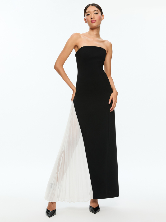 RETHA MAXI DRESS - BLACK/OFF WHITE image 3 - Alice And Olivia