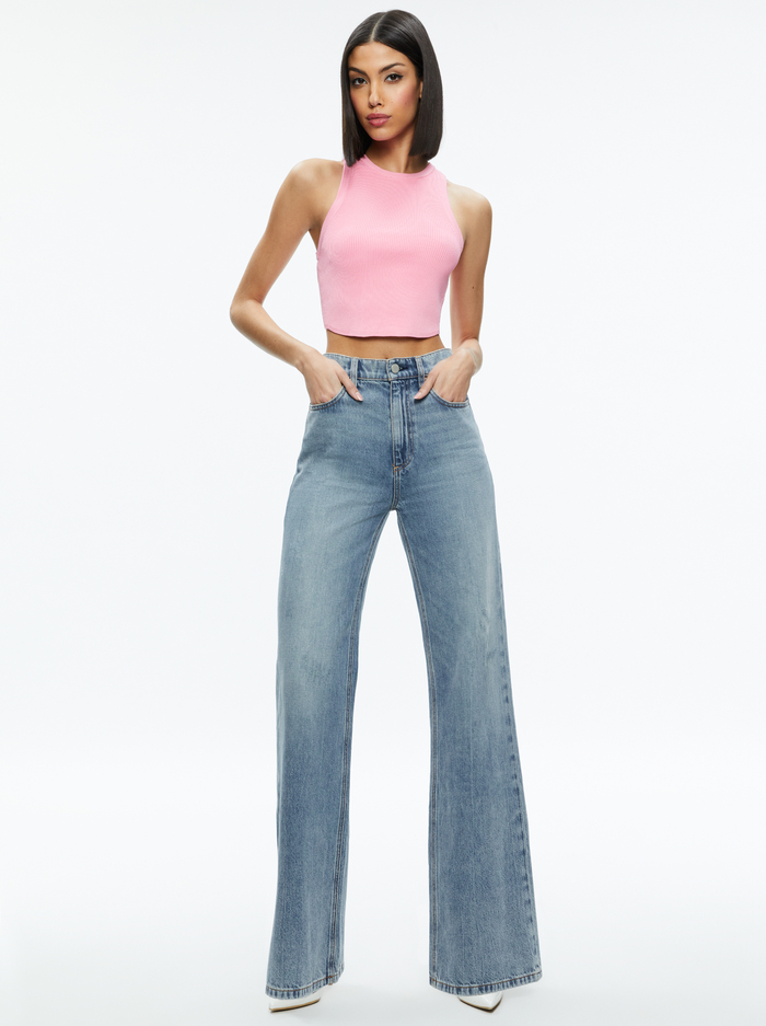 MARIN CURVED HEM TANK - CHERRY BLOSSOM image 4 - Alice And Olivia
