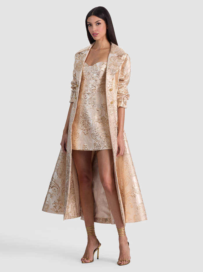 HALLIE PEEKABOO MINI DRESS - GOLD image 5 - ALICE + OLIVIA