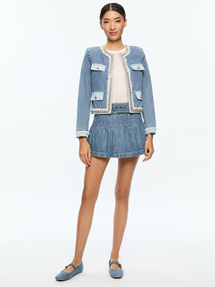 LANDON DENIM JACKET - AVERY BLUE image 4 - Alice And Olivia