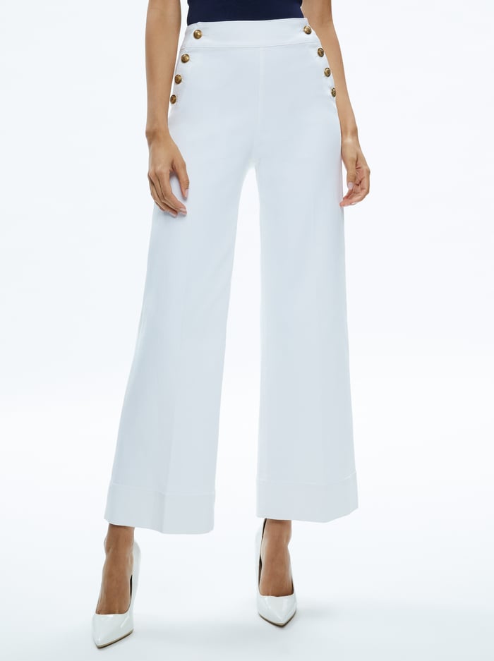 NARIN HIGH RISE JEAN - OFF WHITE - Alice And Olivia