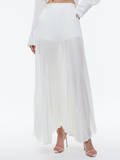 KATZ PLEATED MAXI SKIRT - OFF WHITE