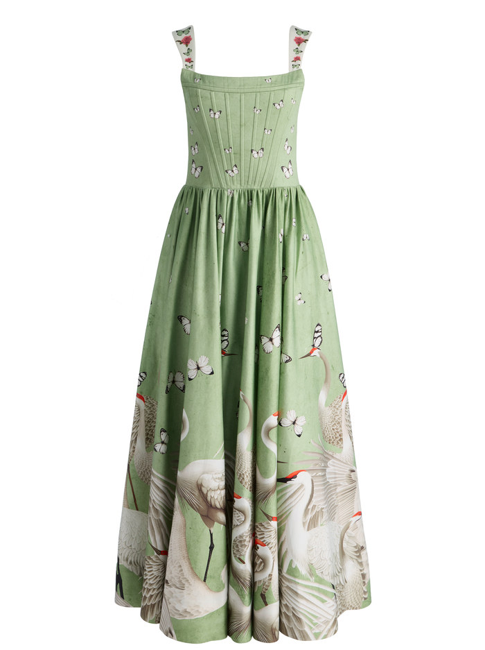 GUINEVERE BUSTIER MAXI DRESS - DRIFT LIGHT SAGE image 6 - ALICE + OLIVIA