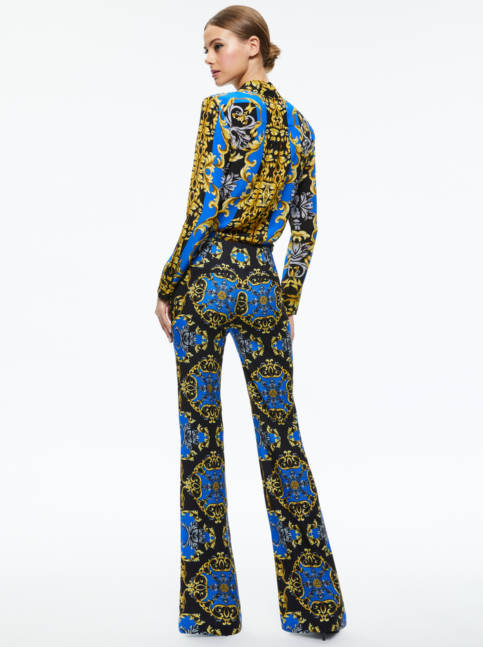 TEENY FIT FLARE BOOTCUT PANT - REGAL ROMANCE SAPPHIRE image 1 - Alice And Olivia