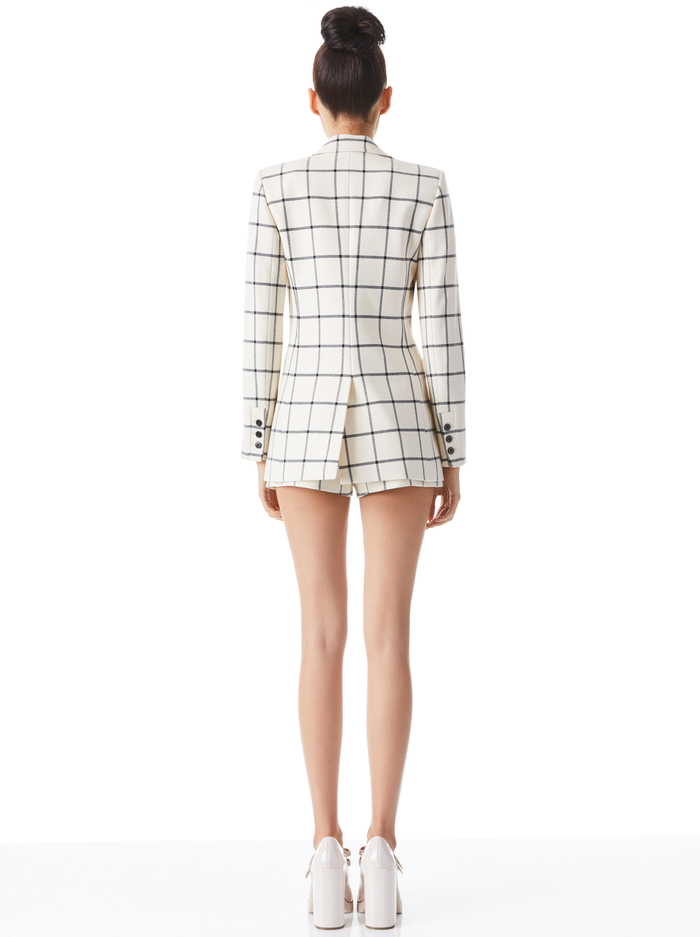 BREANN FITTED BLAZER - OFF WHITE/BLACK image 1 - ALICE + OLIVIA