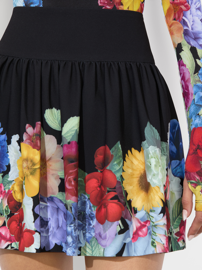 ELLA MINI SKIRT - GARDEN BRUNCH BLACK image 3 - Alice And Olivia