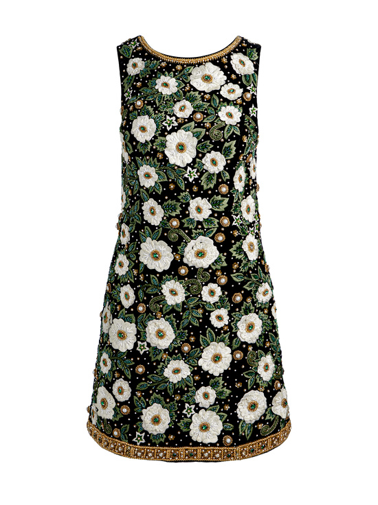 BLACK/MULTI-LINDSEY EMBELLISHED GOWN