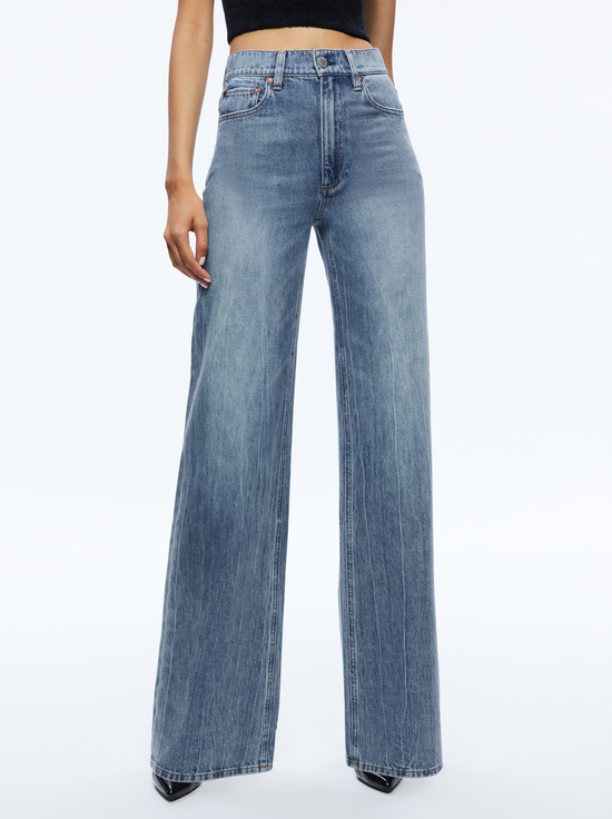 Weezy Jean In Sadie Lt Vintage Blue | Alice + Olivia Weezy Jean In Sadie Lt Vintage Blue | Alice + Olivia