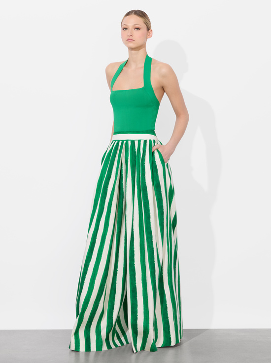 PAINTED STRIPE LT EMERALD-SAMARA LINEN PANT