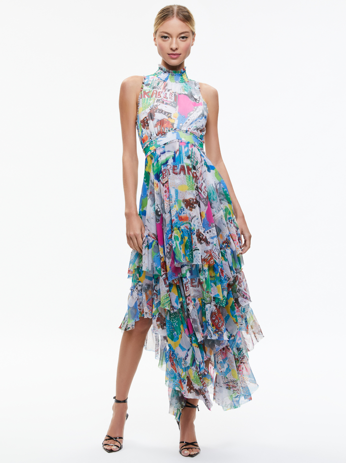 A+O X BASQUIAT EVELYN MAXI DRESS - UNBREAKABLE image 2 - Alice And Olivia