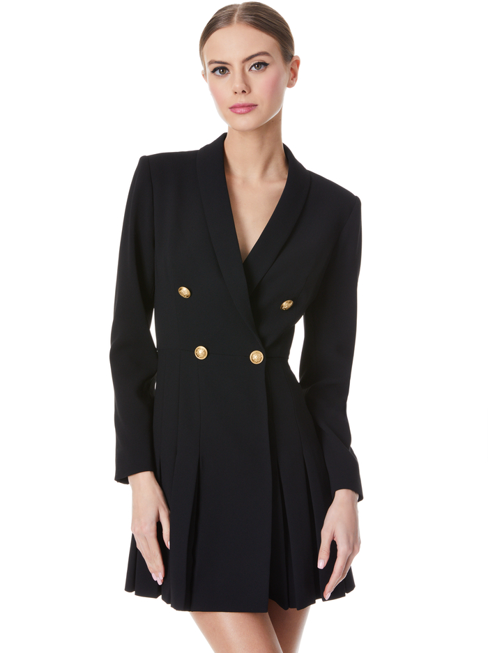 KYRIE TUXEDO DRESS - BLACK image 2 - ALICE + OLIVIA