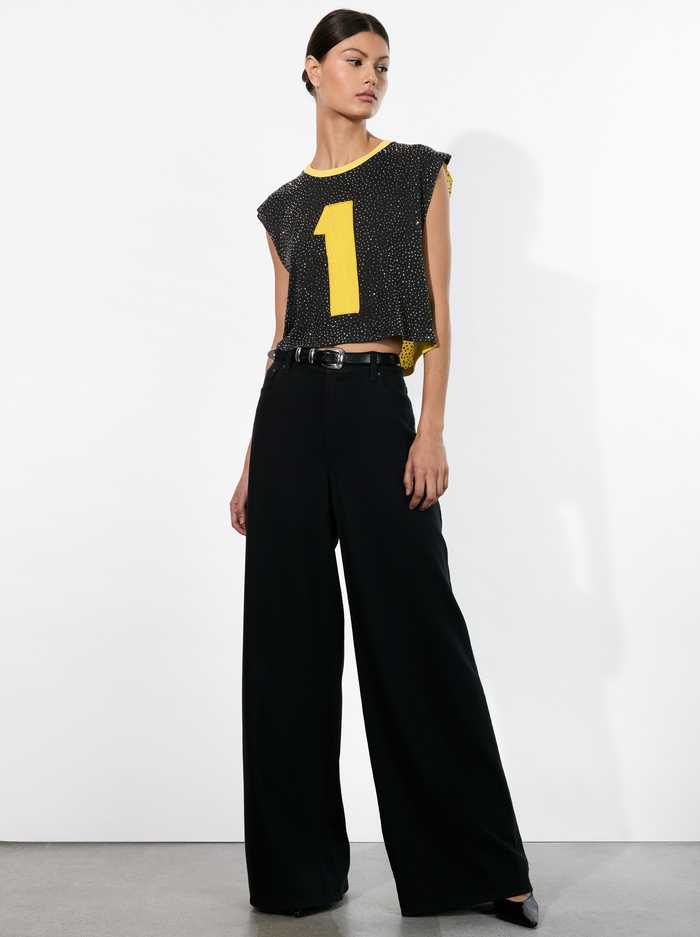 A+O X THE BEATLES MICAH MUSCLE TANK - NUMBER ONE image 2 - Alice And Olivia