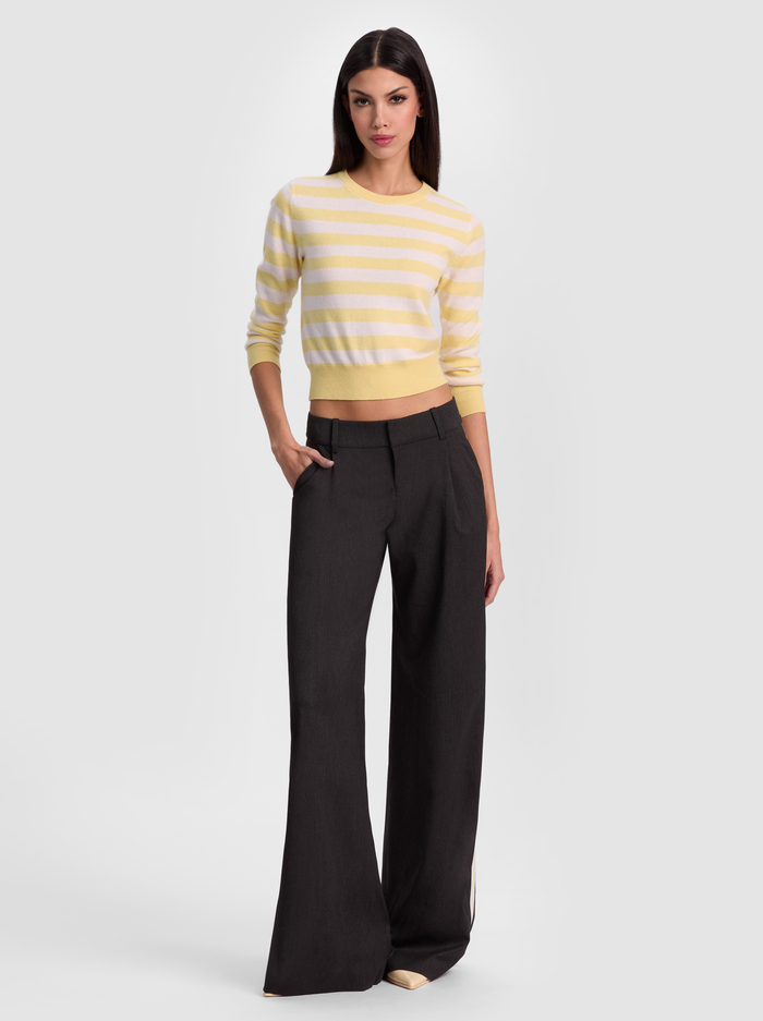 CAROLANN CASHMERE SHRUNKEN PULLOVER - BUTTER/ECRU image 1 - ALICE + OLIVIA