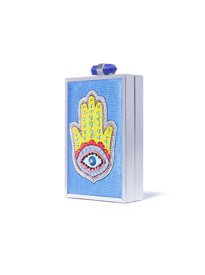 SOPHIA HAMSA EMBELLISHED CLUTCH - MULTI image 1 - Alice And Olivia