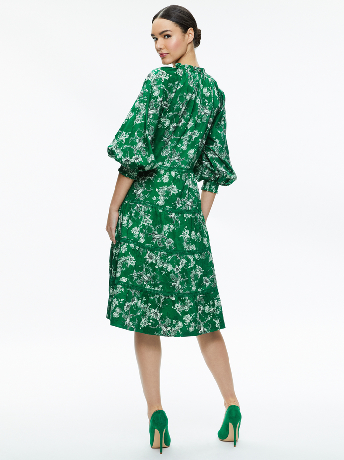 LAYLA TIERED RUFFLE MIDI DRESS - CENTRAL PARK image 1 - ALICE + OLIVIA
