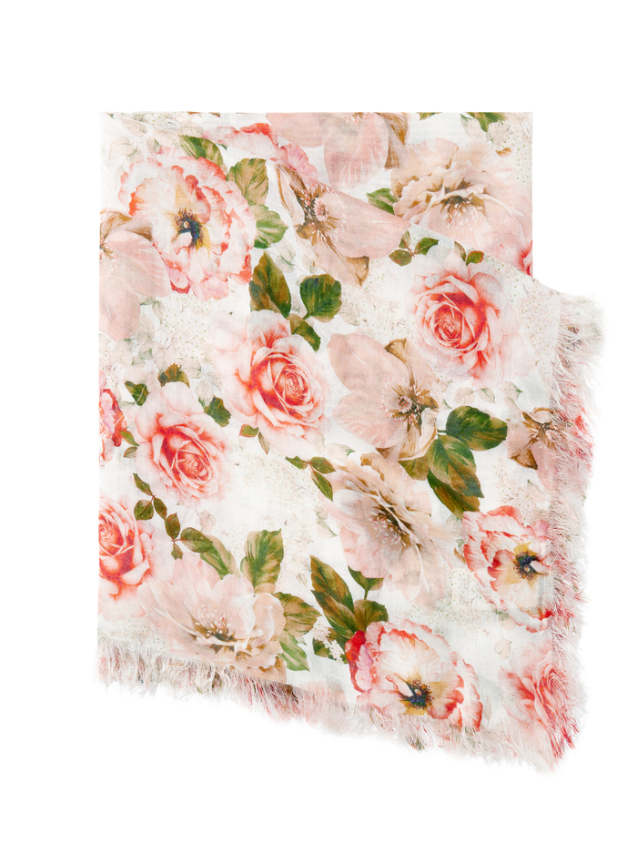 LOLA SCARF - MORNINGSIDE FLORAL WHITE image 4 - Alice And Olivia