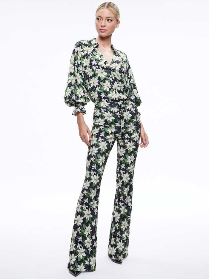 OLIVIA BOOTCUT PANT - MOONLIGHT FLORAL image 2 - Alice And Olivia