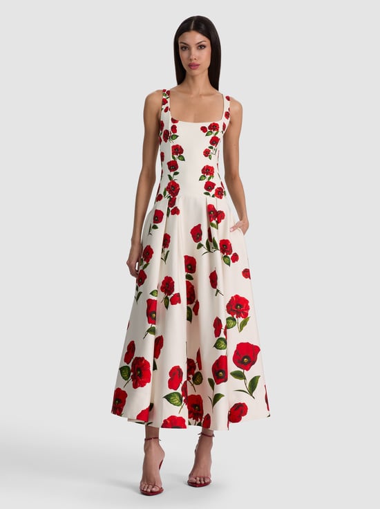 SUMMER POPPY-ADLEY DROP WAIST DRESS