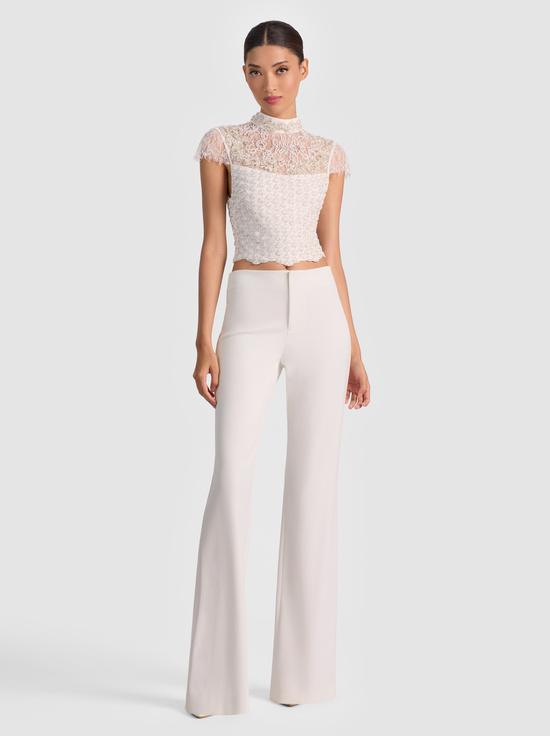 OFF WHITE-PRIA EMBELLISHED TOP