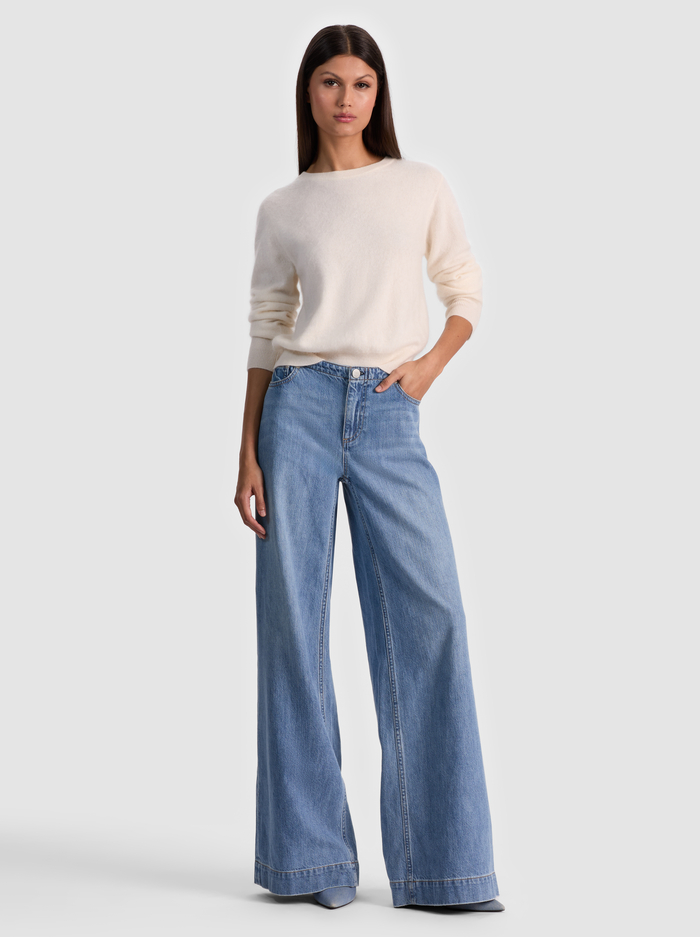 CAROLEE CASHMERE PULLOVER - ECRU image 1 - Alice And Olivia