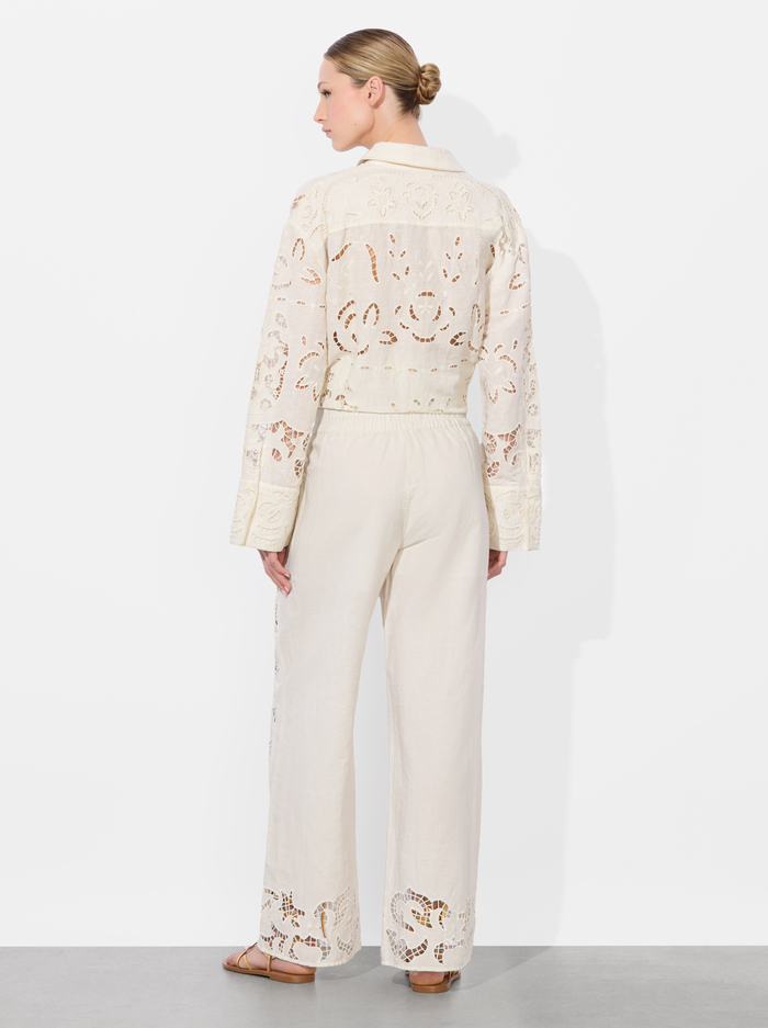 TANYA EYELET PULL ON PANT - OFF WHITE image 2 - Alice And Olivia