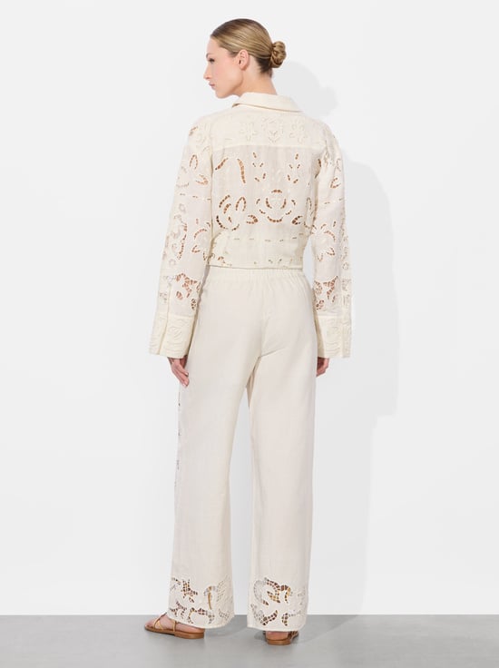 OFF WHITE-TANYA EYELET PULL ON PANT