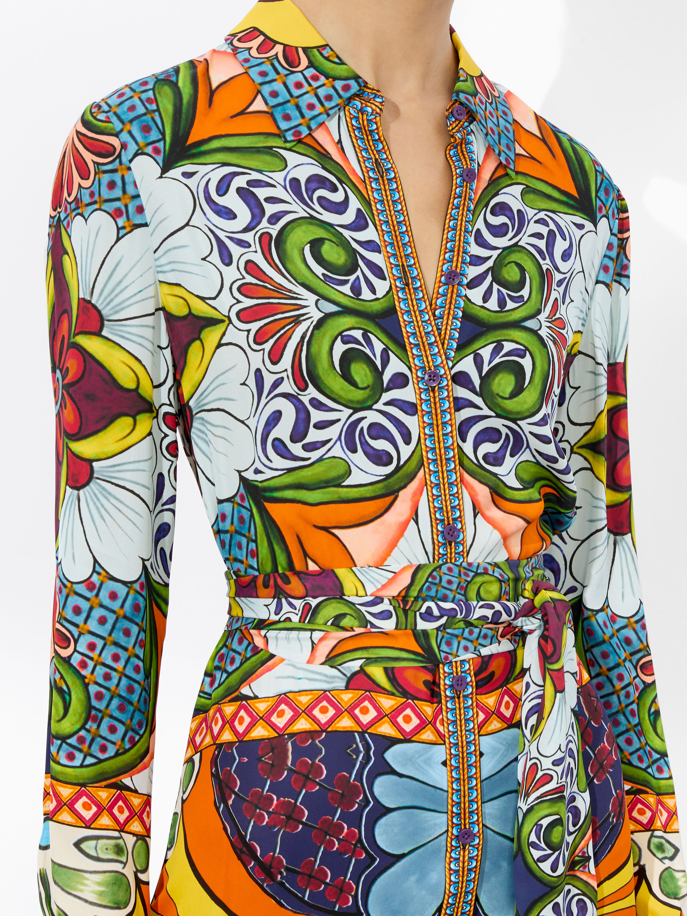 Chassidy Maxi Shirt Dress In Rendezvous | Alice + Olivia