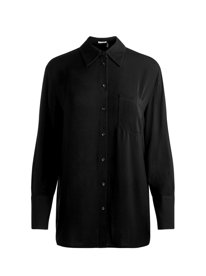 FINELY OVERSIZED BUTTON DOWN - BLACK image 5 - Alice And Olivia