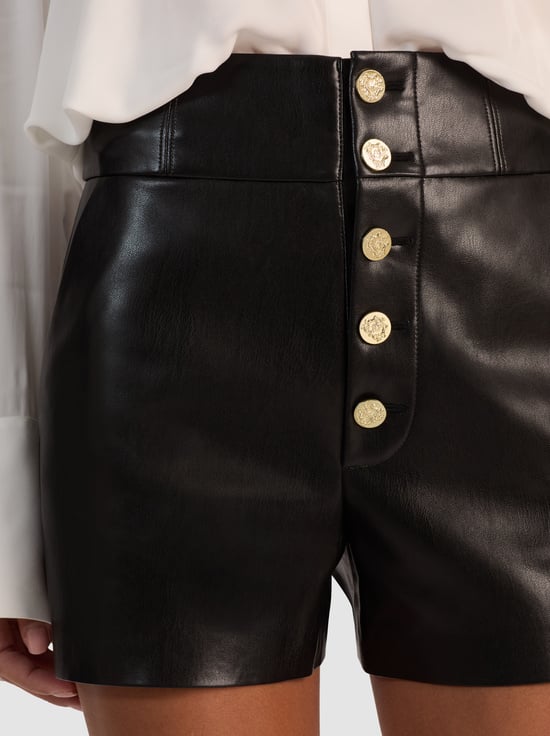 BLACK-BAYLOR VEGAN CORSET SHORT