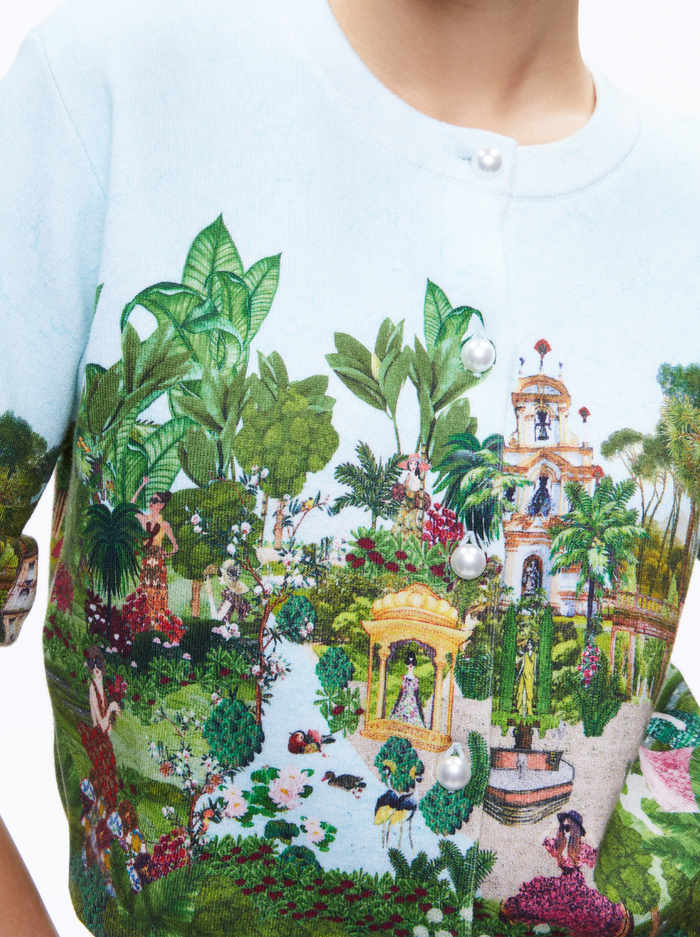 BRIGID EMBROIDERED CROPPED CARGIAN - COUTURE PALACE image 3 - Alice And Olivia