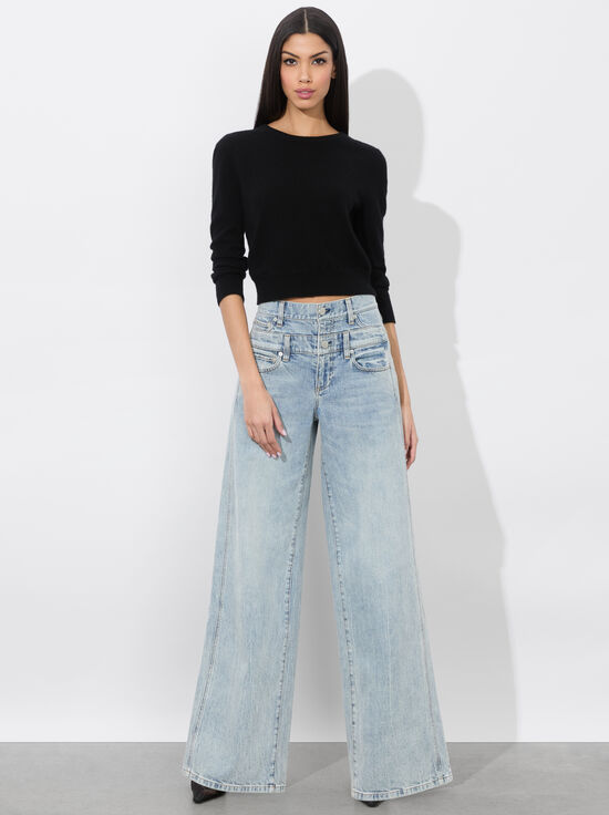 ROCKSTAR BLUE-COOL DOUBLE WAISTBAND JEAN