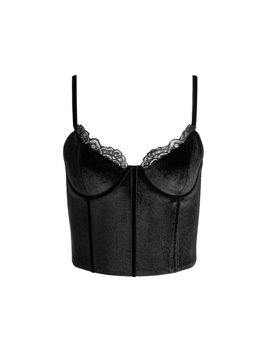 BLACK-DENNA VELVET CORSET