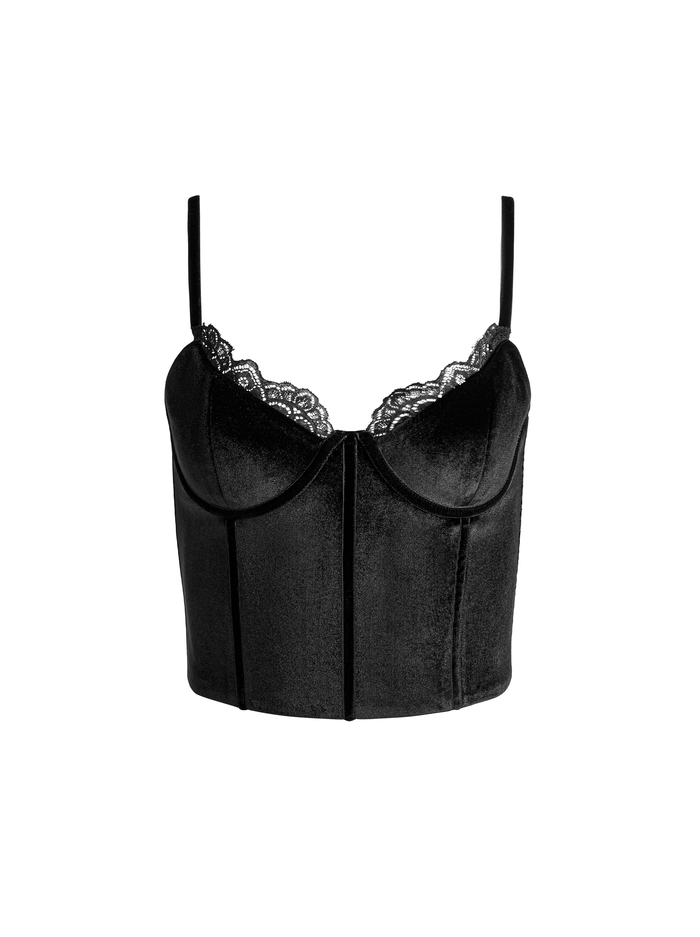 DENNA VELVET CORSET - BLACK image 5 - Alice And Olivia