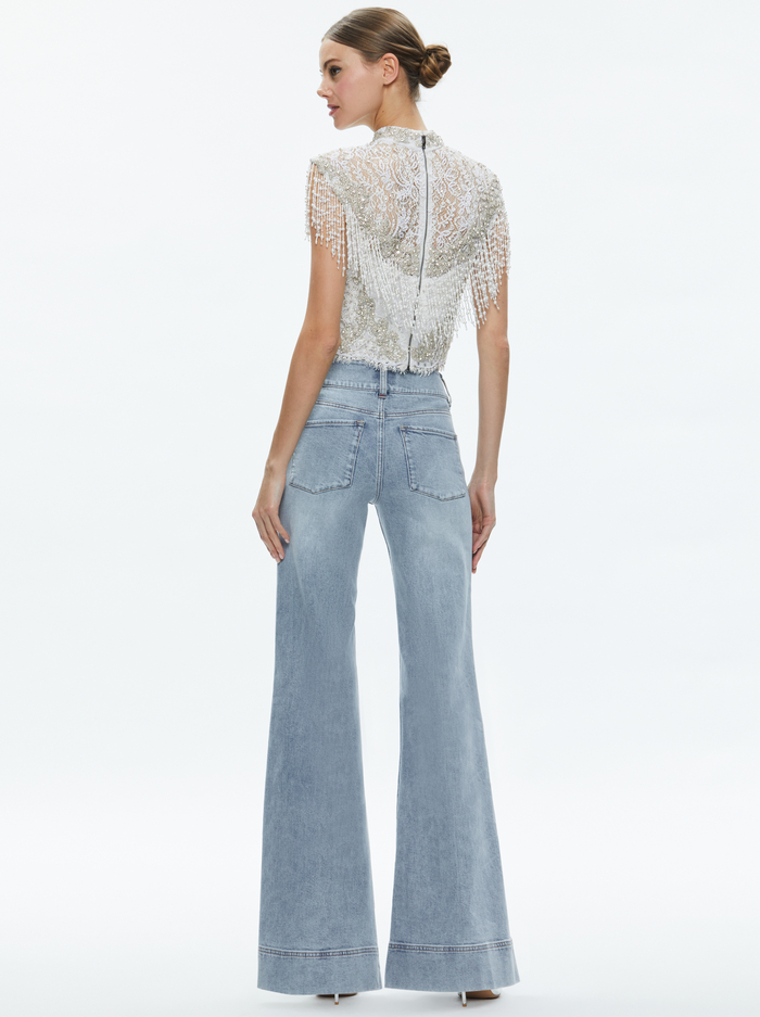 PRIA EMBELLISHED TOP - OFF WHITE image 1 - Alice And Olivia