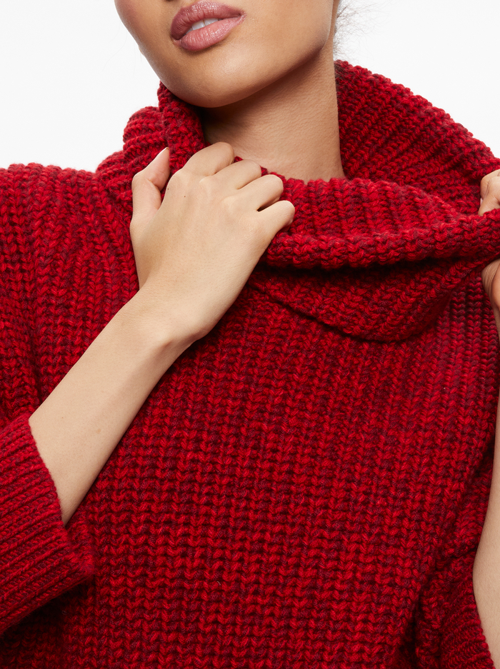 VERE DETACHABLE TURTLENECK SWEATER - BORDEAUX image 3 - Alice And Olivia