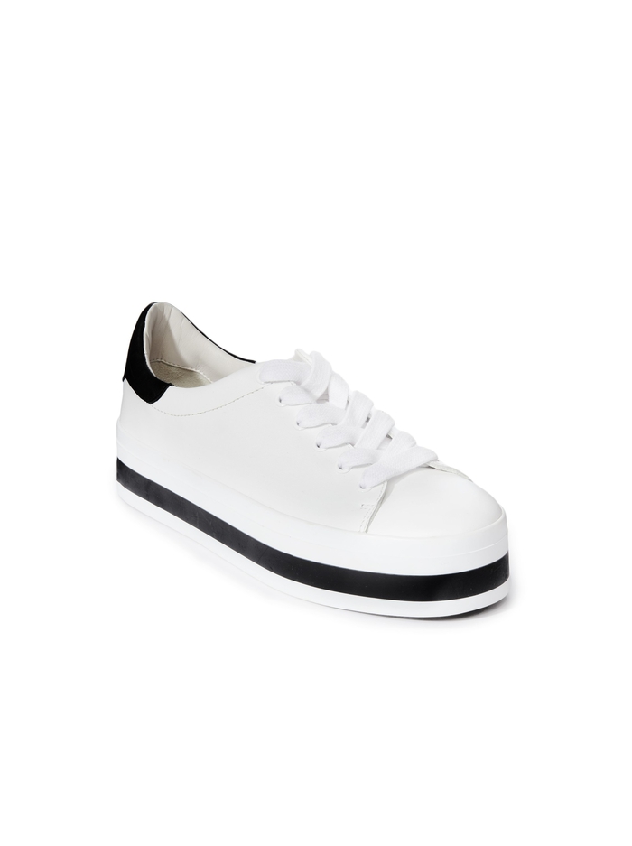 EZRA SNEAKER - PURE WHITE/BLACK image 1 - Alice And Olivia
