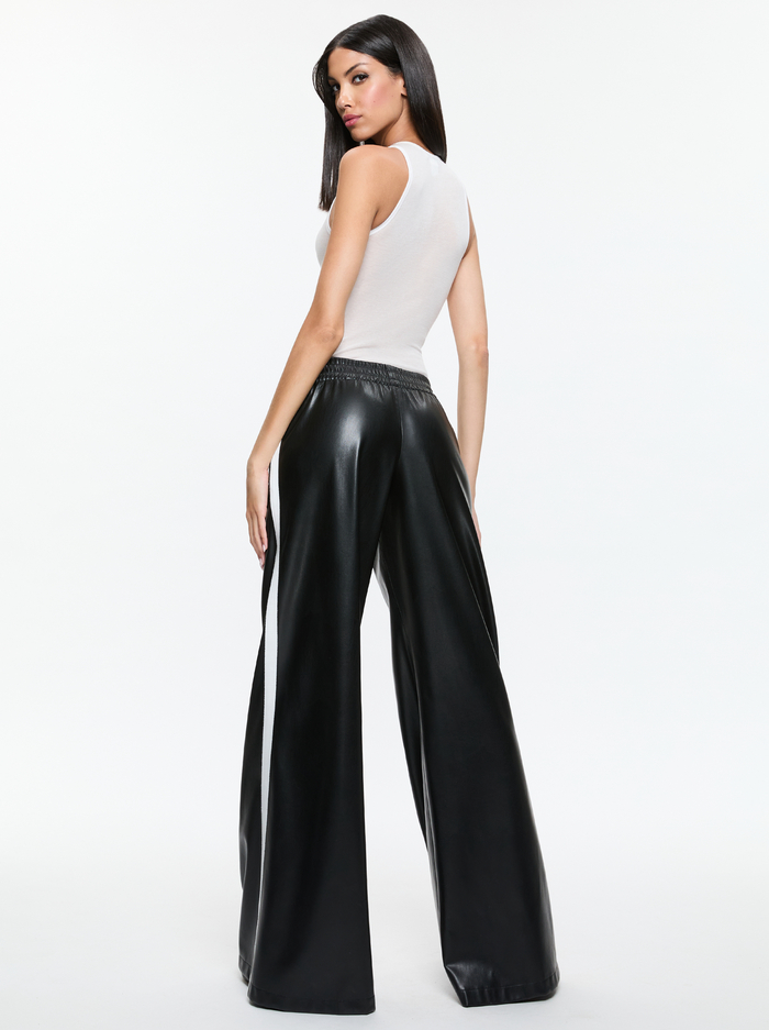 ELBA VEGAN PANT - BLACK image 2 - Alice And Olivia