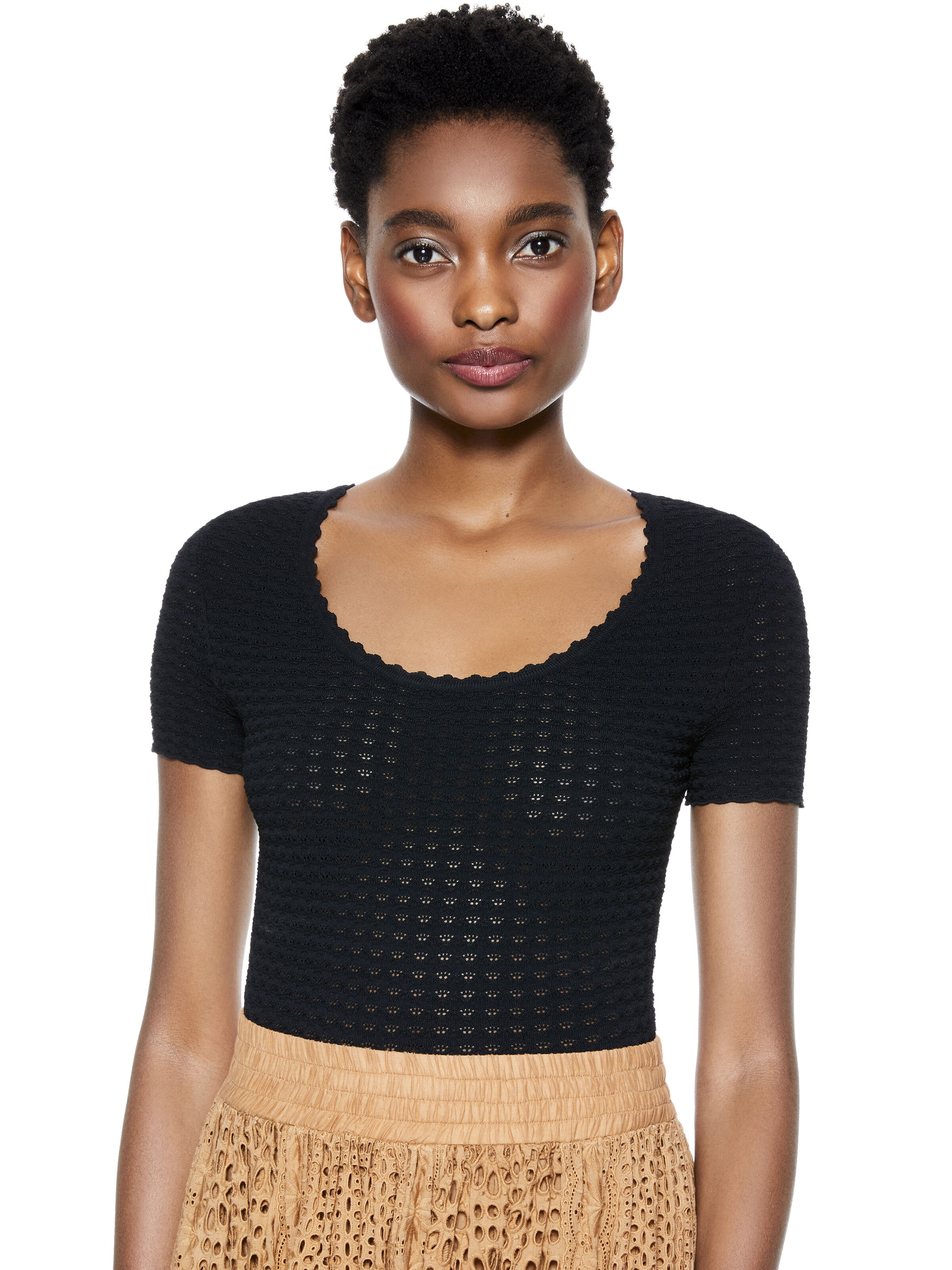 black cropped sweater