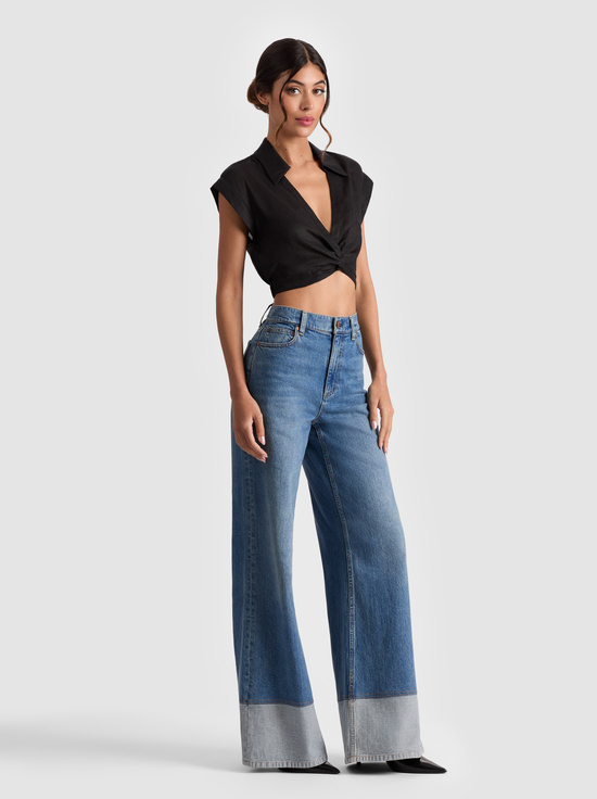 BLACK-MILA CROPPED TOP