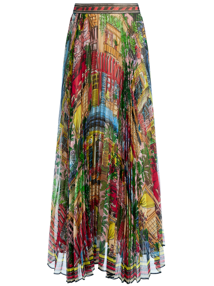 KATZ PLEATED MAXI SKIRT - VACATION DREAMS image 6 - Alice And Olivia