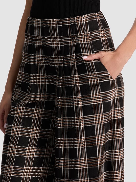 BLACK/MULTI-ELOISE WIDE LEG PANT